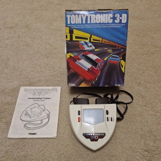 Tomy Tomytronic 3D Thundering Turbos – Rétrogaming – Pour Pièces – Ne Fonctionne Pas