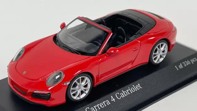 1/43 Minichamps Porsche 911 Carrera 4 Cabriolet  2016 in Red 410 067230 BK013