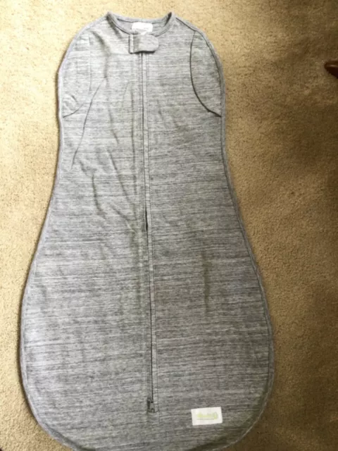 Woombie Convertible Sleep Sack Arms In/Out Baby Swaddle 6-9m 20-25lbs Gray NWOT
