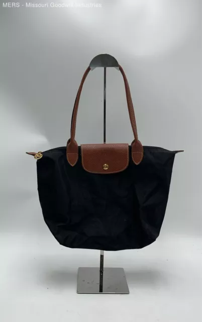 Longchamp Black & Brown Shoulder Purse