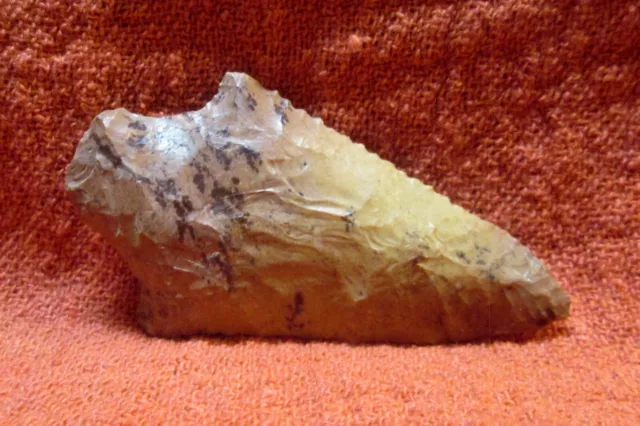 Large NATIVE AMERICAN Straight Stemmed ARROWHEAD, 2 7/8", Western New York
