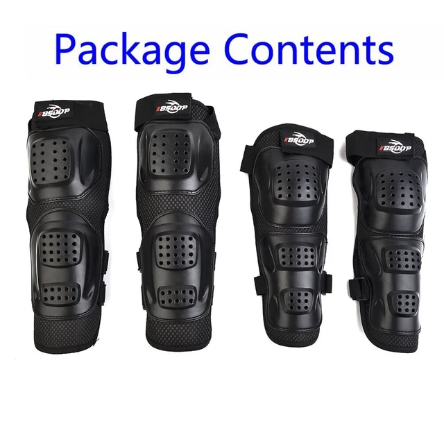 Regun Lot De 4 Protections Genoux & Coudes Moto / VTT - Équipement De Protection Ergonomique Adulte