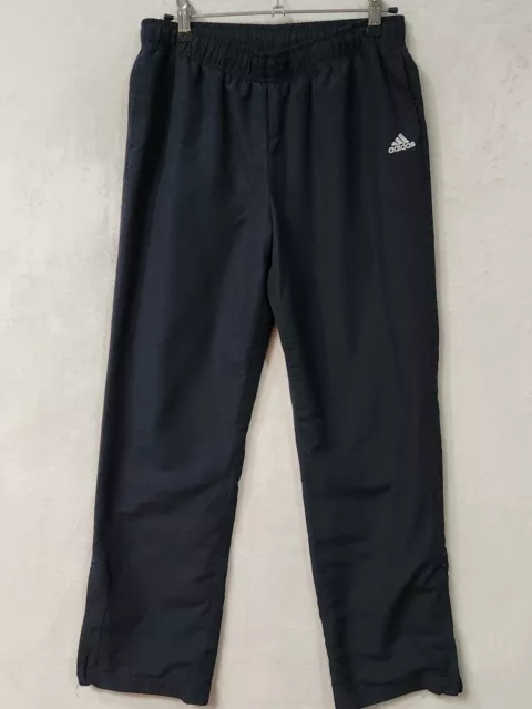 Adidas Girls Size 14 Black Zip Ankle Activewear Track Pants (2188)