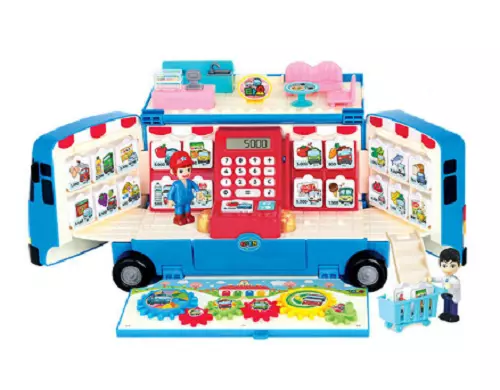 Tayo The Little Bus Transformer Mart checkout counter Role Play Set -Sound&Light