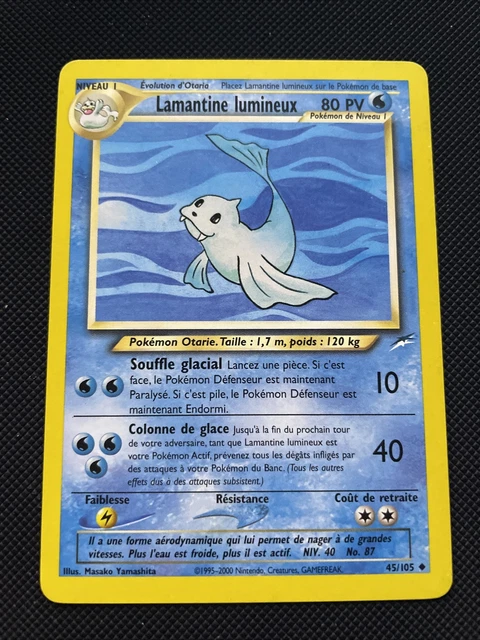 Lamantine Lumineux Unco - Pokemon 45/105 Neo Destiny Edition 2 Proche Du Neuf Fr