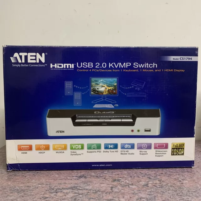 Aten HDMI USB 2.0 KVMP Switch M: CS1794