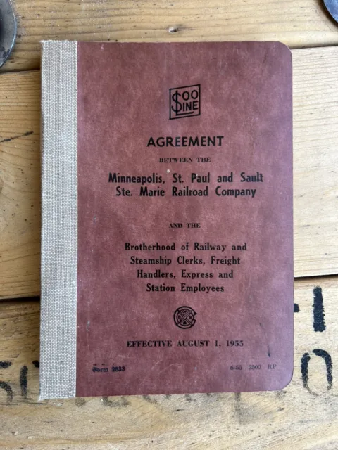 Soo Line Railroad Agreement 1955 Ste Marie Railroad Company