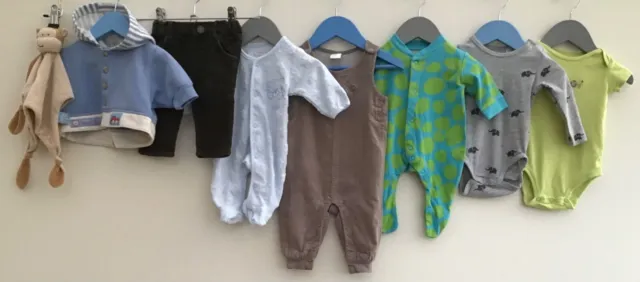 Baby Boys Bundle Of Clothing Age 0-3 Months Carters Ladybird Mamas&Papas