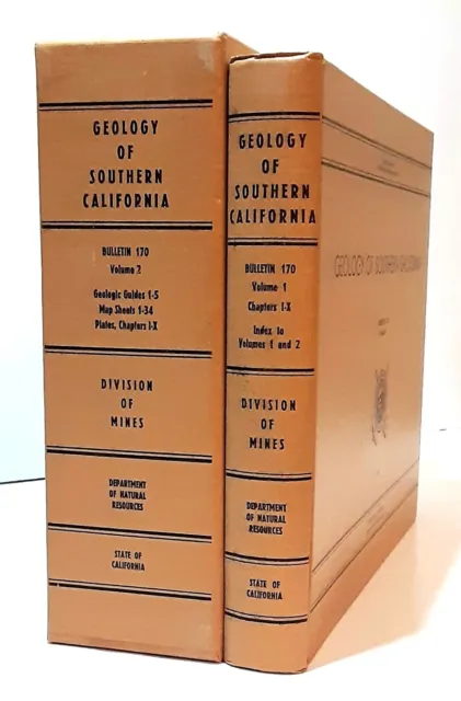 Geology of Southern California Bulletin 170 Volume 1 & 2 - 1959 Hardcover & Maps