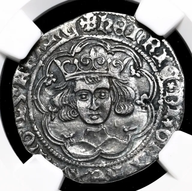 ENGLAND. Henry VI, 1422-1461, Hammered Silver Groat, Calais, S-1859, NGC AU Det