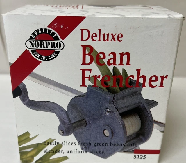 Frencher frijol de lujo Norpro resistente con abrazadera caja original