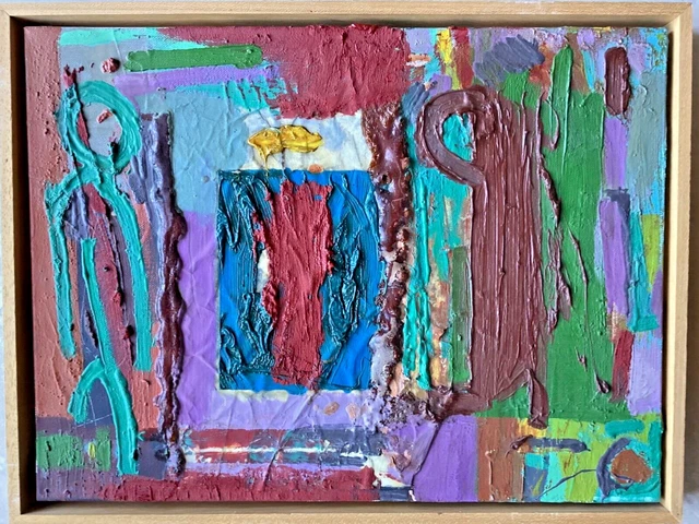 Jean Luc MOERMAN (1967) Abstraction, Technique mixte sur toile, Ft. 39,7 x 30 cm