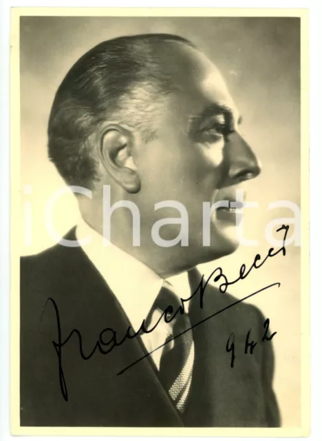 1942 CINEMA Franco BECCI attore - Ritratto - Foto seriale con AUTOGRAFO