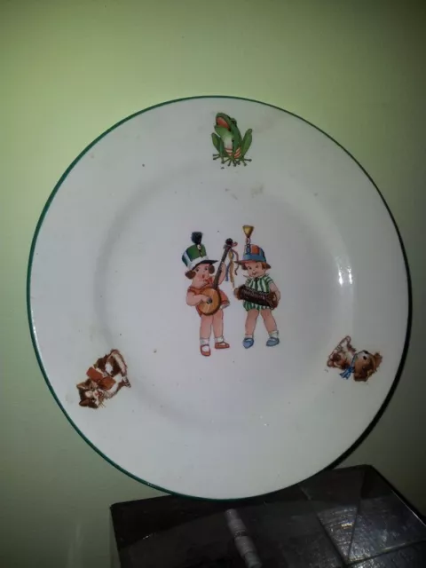 PICKMAN SEVILLA Plato Postre Infantil Antiguo Barro Esmaltado siglo XX coleccion