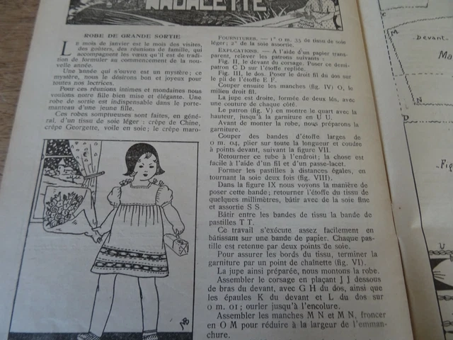 Patron Ancien Reproduction Robe Et Costume Poupée 25 & 40cm - Magazine La Poupée Modèle 1883