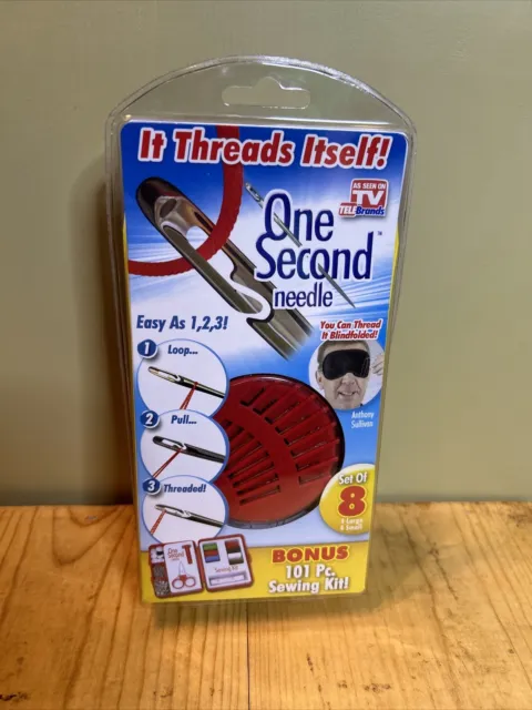 One Second Needle As Seen On TV It Threads Itself Set of 8 Bonus 101 Pc Kit NEW