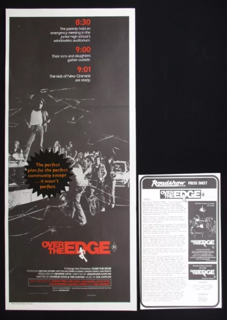 OVER THE EDGE 1979 Rare Australian daybill movie poster Matt Dillon teen rebels