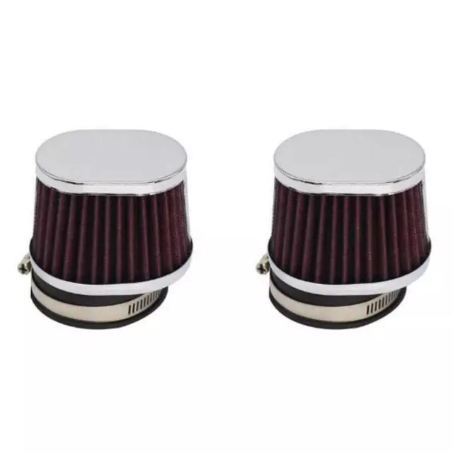 2x Air Intake Filter Pod Cleaner Kit 45mm Washable For Motorcycle Scooter ATV
