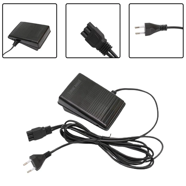 Reemplace el pedal de control de pie 200-240 V 50 Hz cable de alimentación para costura Janome