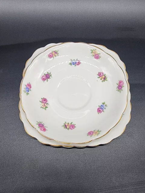 Vintage Colclough Saucer Plate Floral Bone China Pink Roses England