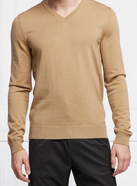 Pull Homme Henley à Rayures Douces Avec Poches - Taille S Ivoire - Chaps Neuf Avec Étiquettes