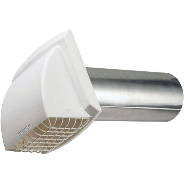 Dundas Jafine ProMax 4 In. White Plastic Dryer Vent Hood BPMH4WZW Pack of 12