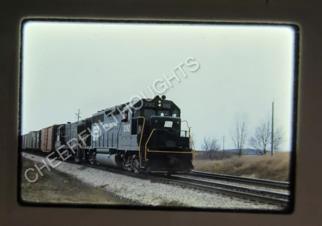 Original '69 Ektachrome Slide PC Penn Central 3192 GP40 FW8 action     35X51