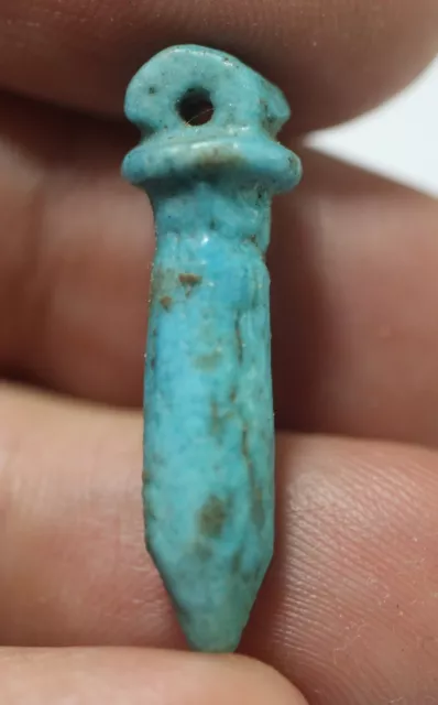 Zurqieh -Ad9972- Ancient Egypt -  Faience Papyrus Sceptre Amulet. 600 - 300 B.c