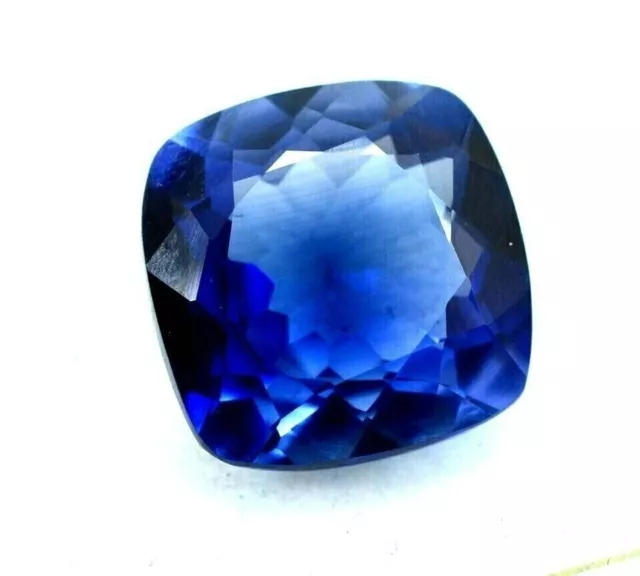 45 Ct+ Natural FL Ceylon Blue Sapphire Cushion Cut Loose Certified Gemstone