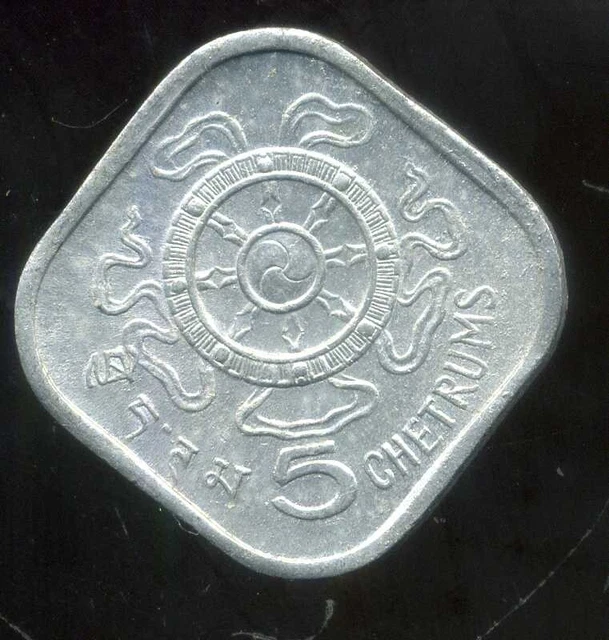 BHOUTAN  5 chetrums  1975 2
