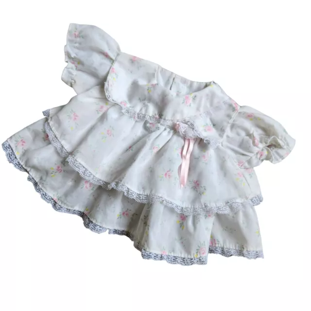 Vintage Mayfair Floral Dress 0-3 Months Ruffle Frilly Collar Lace