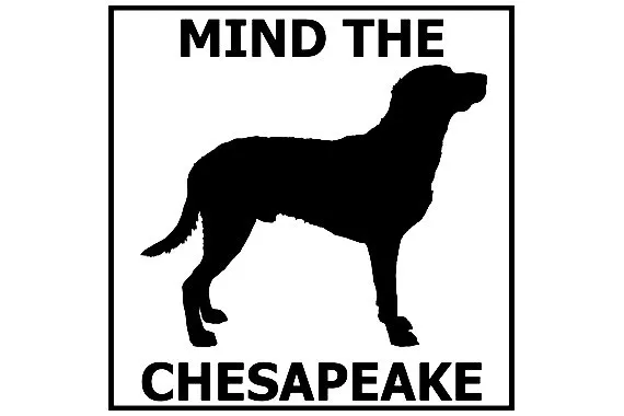 Mind the Chesapeake Bay Retriever - Gate/Door Ceramic Tile Sign