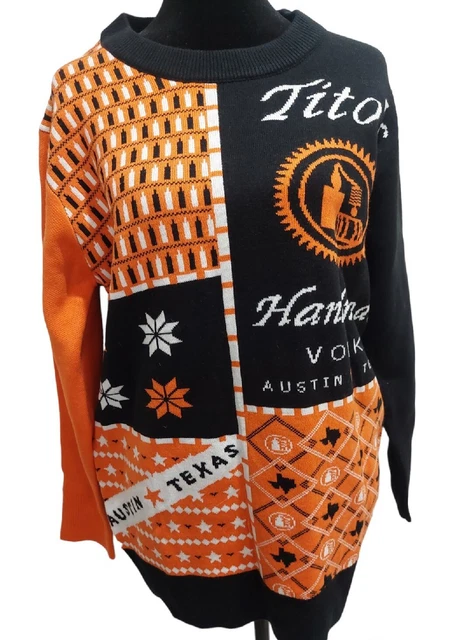 Tito's Handmade Vodka Ugly Christmas Sweater - Adult Size Small - EUC