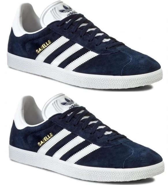 Adidas Mens Gazelle Trainers Navy Originals Retro Suede Trainers