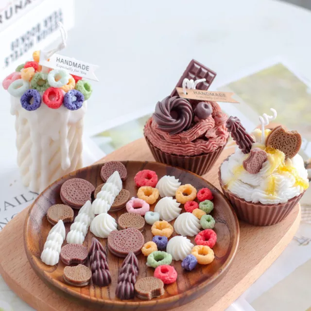 Molde de velas hecho a mano hágalo usted mismo aromaterapia jabón chocolate pastel resina artesanías molde y