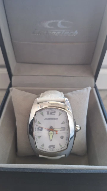 Chronotech Orologio Uomo CT7504M-B – Analogico Al Quarzo, Cassa Acciaio 39mm, Cinturino In Pelle Bianca - 5