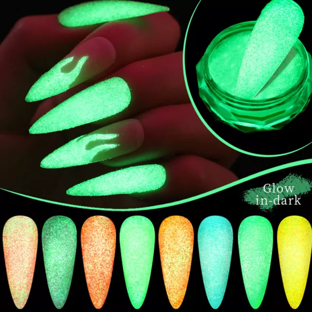 Polvere Glitterata Per Unghie Con Polvere Fluorescente Diamantata Che S ^