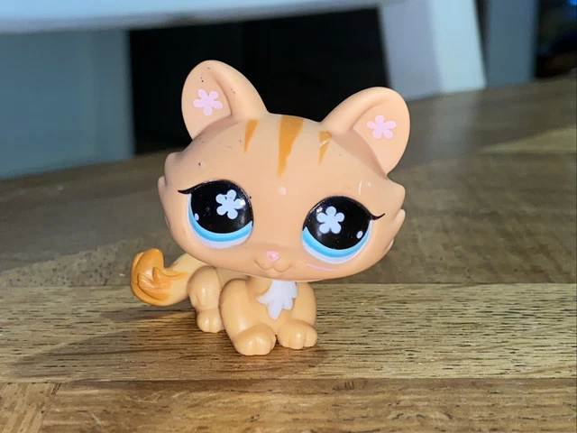 LITTLEST PETSHOP LPS #226 HASBRO CAT CHAT SIAMOIS ORANGE CHEVEUX YEUX VERT