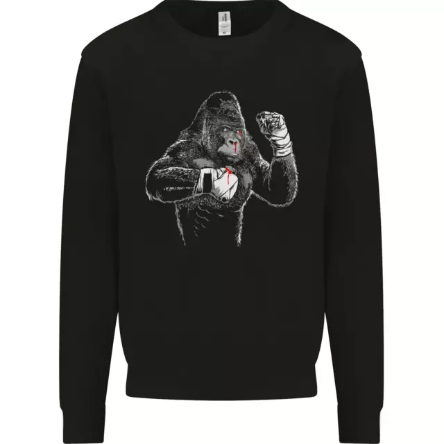 Boxing Gorilla MMA Mixed Martial Arts Boxer Kids Sweatshirt Jumper