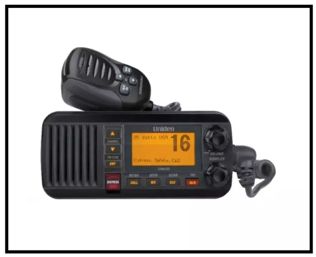 UNIDEN - UM435 Fixed Mount VHF 25W Marine Radio - 3.53 Pounds