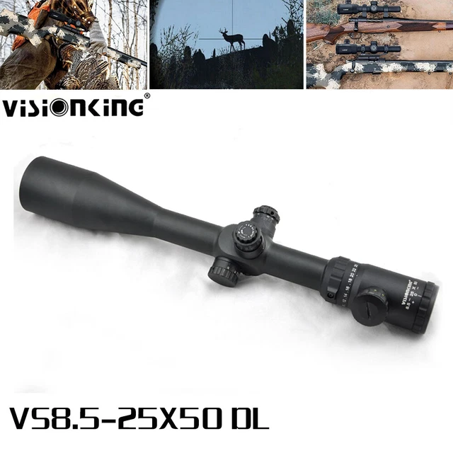 VISIONKING 8.525X50 MILDOT Reticle Tactical Rifle Scope Mount Rings