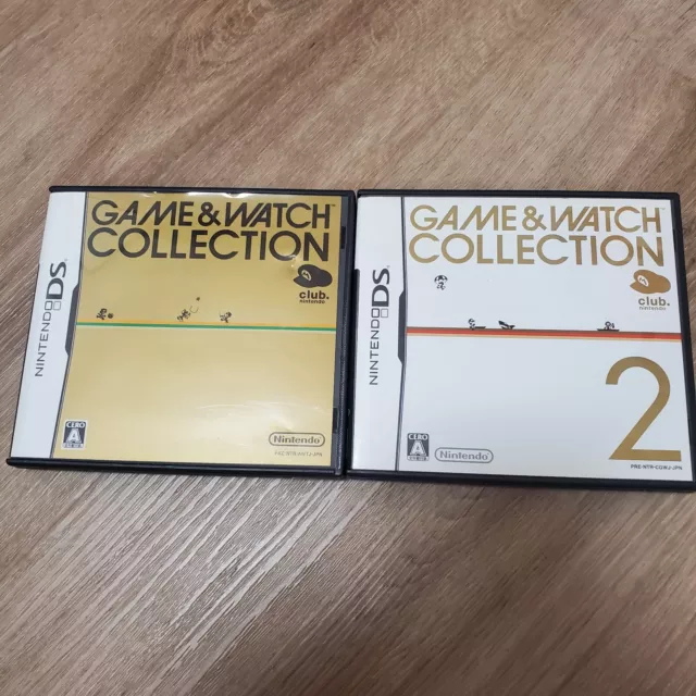 Game & Watch Collection 1 & 2 set Nintendo DS Club Nintendo Limited Box USED