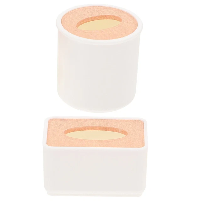 2 Piezas Caja De Bolsillos Para Casas De Muñecas Plástico Miniatura Juguete