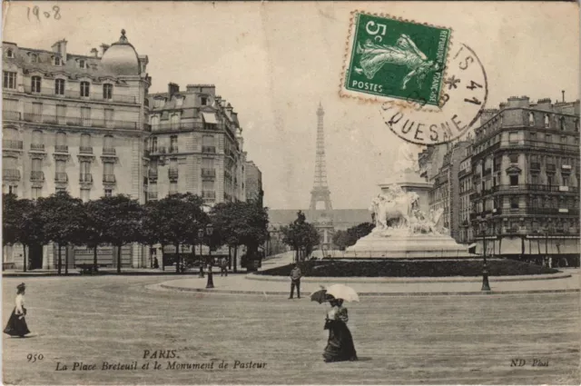 CPA PARIS 7e Place Breteuil Monument de Pasteur (998171)