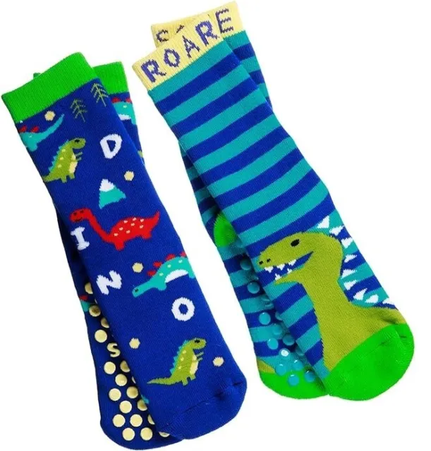 Totes Toasties Kids Slipper Socks with Non-Slip Tread, Child Toddler Girls Boys