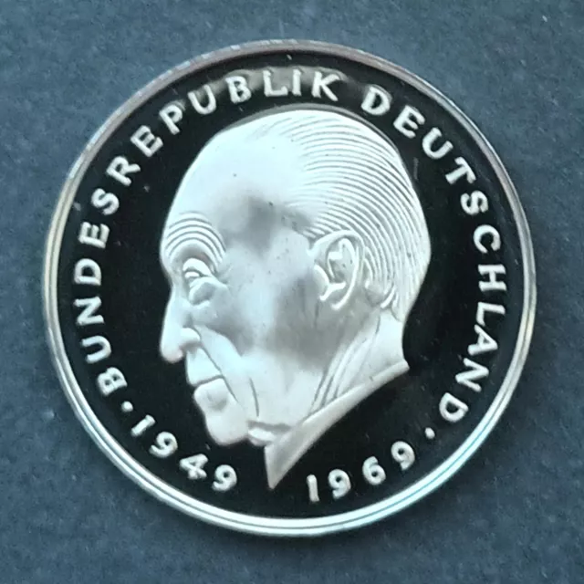 2 DM Mark Konrad Adenauer BRD Deutschland 1981 D, spiegelglanz