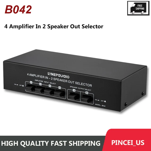 Sélecteur Audio 2 Zones - Ampli / Commutateur Haut-parleurs - Avec VU-mètre Et Télécommande - Jusqu'à 200W Par Canal