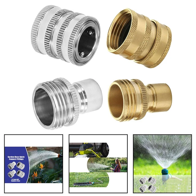 The Lord Of The Tools Lot De 2 Connecteurs Femelles Pour Tuyau D'arrosage - Raccord Rapide - Kit De Remplacement Pour Tuyaux Extensibles - Adaptateur De Tuyau D 'arrosage - Bleu