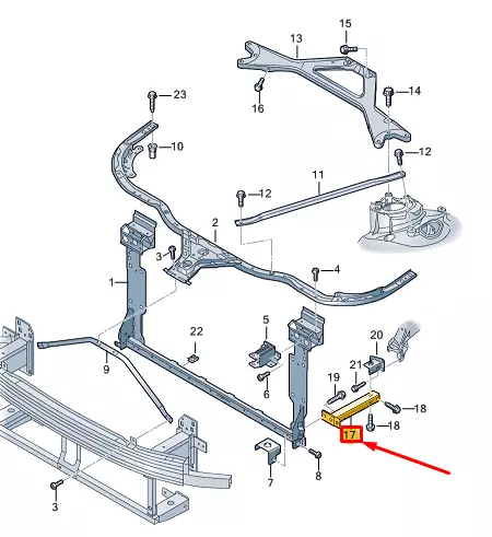 AUDI A8 D5 Front Left Frame Rail End 4N0806063D NEW GENUINE