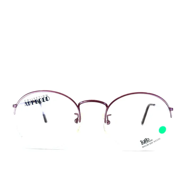 ART Deco Eyeglasses 320-06 091 pink Round half Rim Frames 51[]22 135 mm